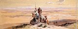 Charles Marion Russell Canvas Paintings - Indians on Plains